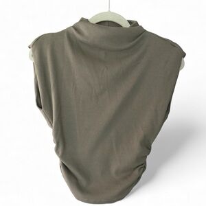 Michael Stars Amara Mock Neck Power Shoulder Top